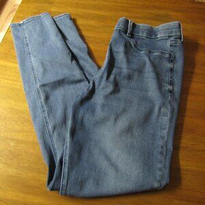 Cosmic Blue Love Pull On Ladies Skinny Med Wash Jeans Size Womens 33
